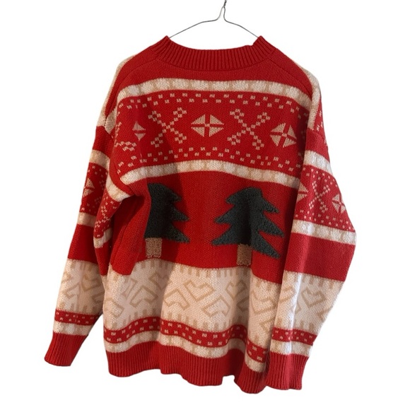 Essnce Ugly Sweater Christmas Pattern Drop Shoulder - Picture 6 of 9